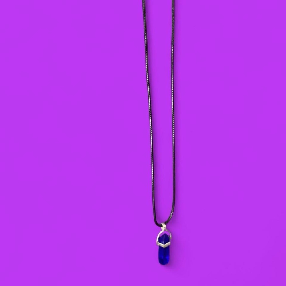 Silver and blue crystal necklace #festivalvibes